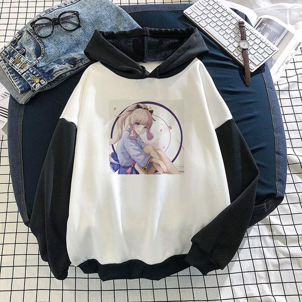 

men's hoodies & sweatshirts funny game kawaii kamisato ayaka genshin impact fashion anime hooded sweatshirt men women winter casual loo, Black