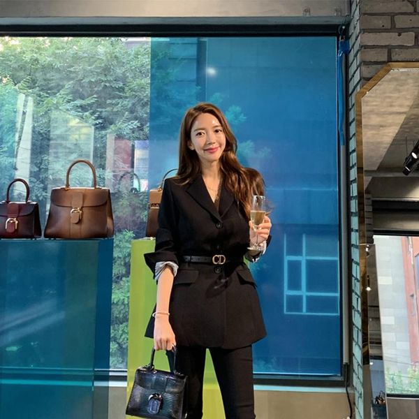 

women's jackets fashion women comfortable coat arrival elegant outerwear work style slim trend spring black jacket, Black;brown