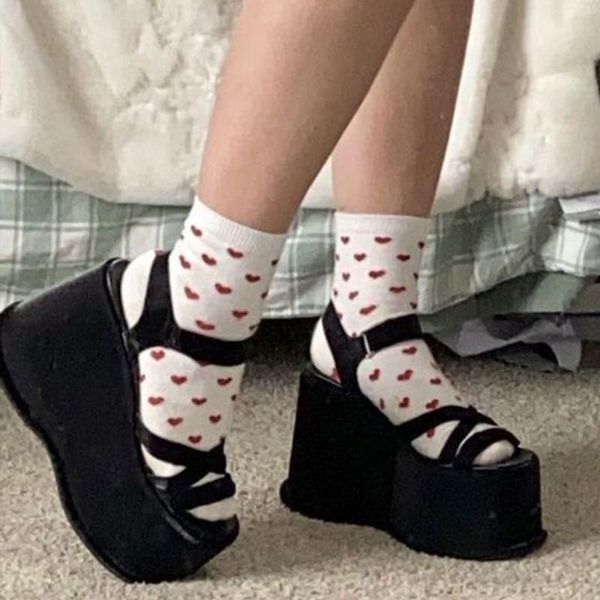 

dress shoes brand sweet cool fashion high heels lolita black gothic style girls cosplay chunky platform woman summer sandals