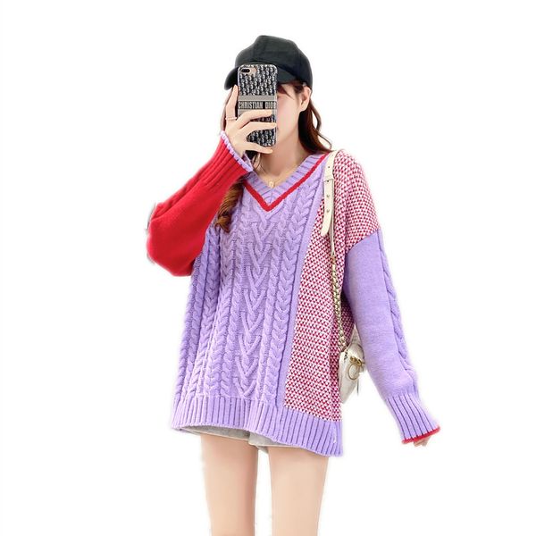

korean version of knitted sweater autumn fresh light and sweet winter mid length wear, White;black