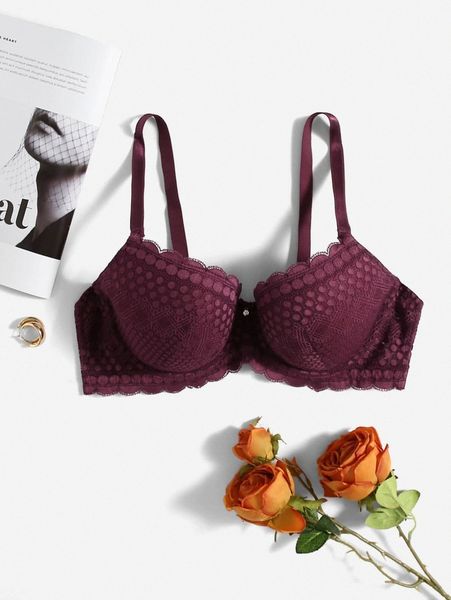 

plus lace underwire bra l2se#, Black;white