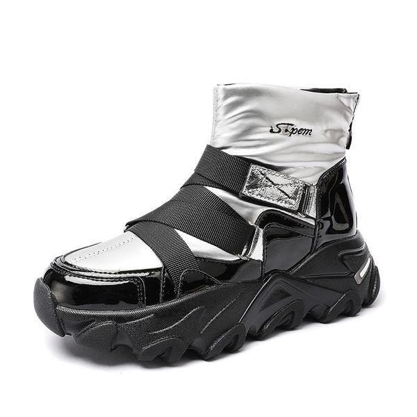 

boots donnain resistant- slip warm silver plus velvet thick bottom 2021 winter fashion casual shoes, Black