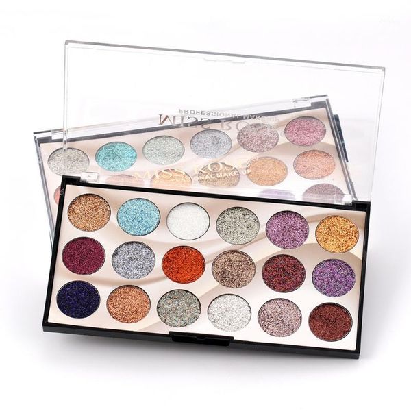 

-color shimmer eyeshadow pallete waterproof smudge-proof long lasting sequin glitter makeup beauty glazed*u1