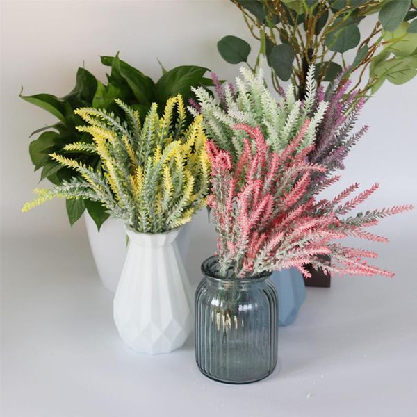 

bouquet artificial lavender flowers provence fake plant romantic plastic flower wedding decor for home living room decorative & wreaths