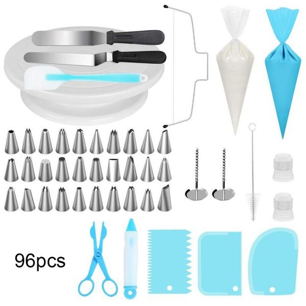 

baking & pastry tools 96 piece cake turntable set tool flower decorating tip sets