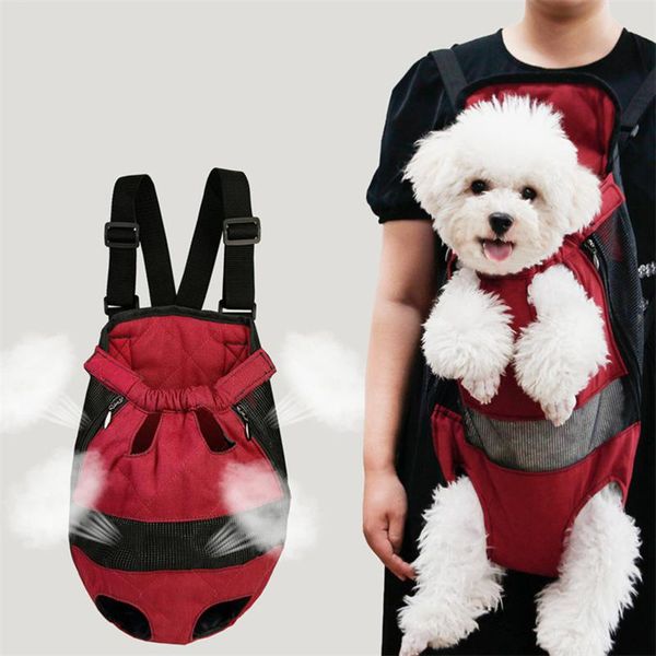 

dog car seat covers mesh carriers bag portable pet front chest backpack outdoor travel breathable five holes for thrifty