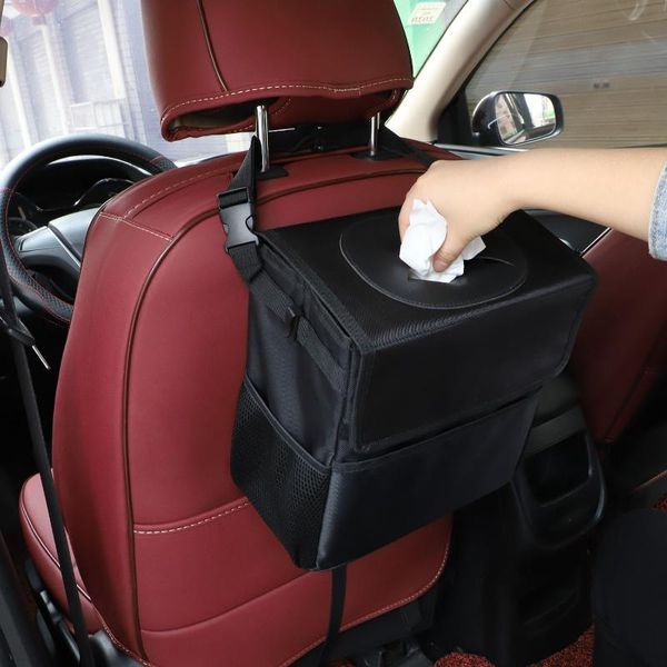 

car organizer oxford cloth portable seat back garbage pouch organzier backseat storage bag trash bin accessories supplie