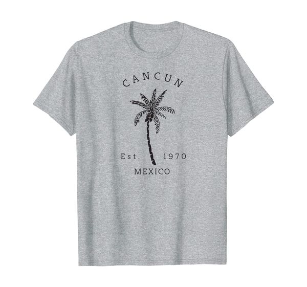 

original cancun mexico palm tree novelty art surf tshirt, White;black