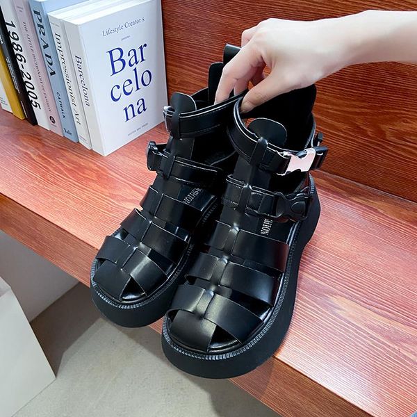 

dress shoes summer women fashion casual women's roman simple white beach black sandals