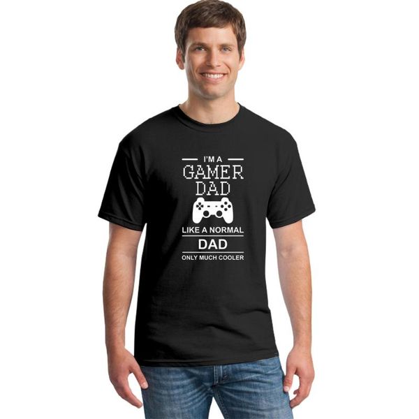

i'm a gamer dad fathers day gift advanced warfare console gaming t shirt men christmas playstation pc present t-shirt men's t-shir, White;black