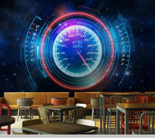 

wallpapers papel de parede modern abstract blue technology bar ktv mural,living room tv wall bedroom papers home decor