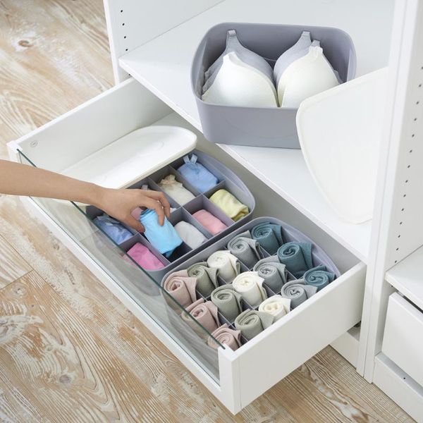 

storage boxes & bins containers socks box 15 compartments with lids blankets l1011