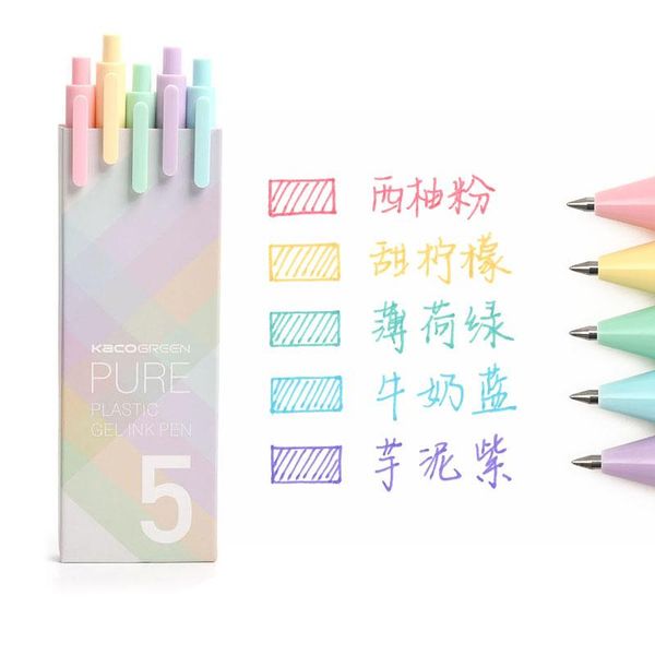 

gel pens 5 pcs/lot fashion macaron pen cute colors ink neutral promotional gift stationery school supplies