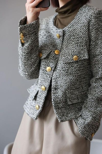 

women's jackets nice autumn women jacket coat o-neck vintage cool femme casaco abrigo streetwear, Black;brown