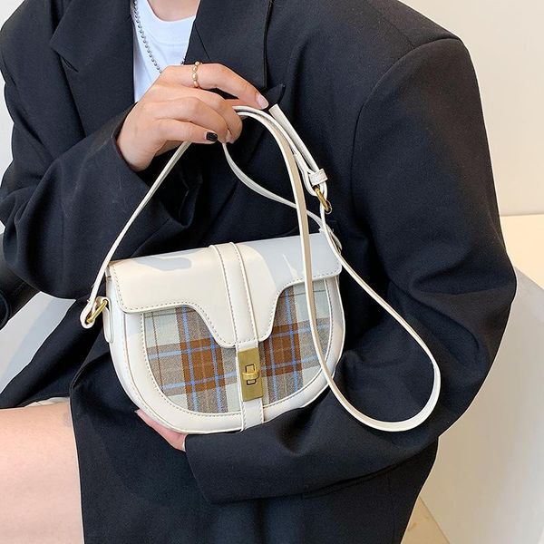 

shoulder bags pu leather women retro contrast color ladies crossbody handbags fashion design girls small