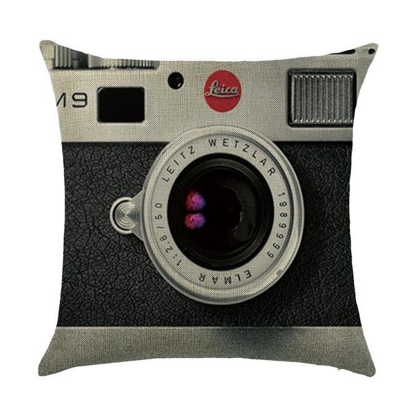 

cushion/decorative pillow digital printed cushion cover cartoon camera pattern cotton and linen pillowcase creative home decoration