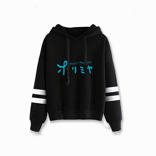 

women hoodie wamni horimiya sweatshirts men print pullover harajuku tracksui, Black