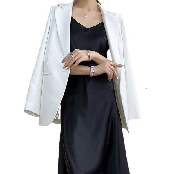 

long silk satin suit with v-neck in summer, Black;gray