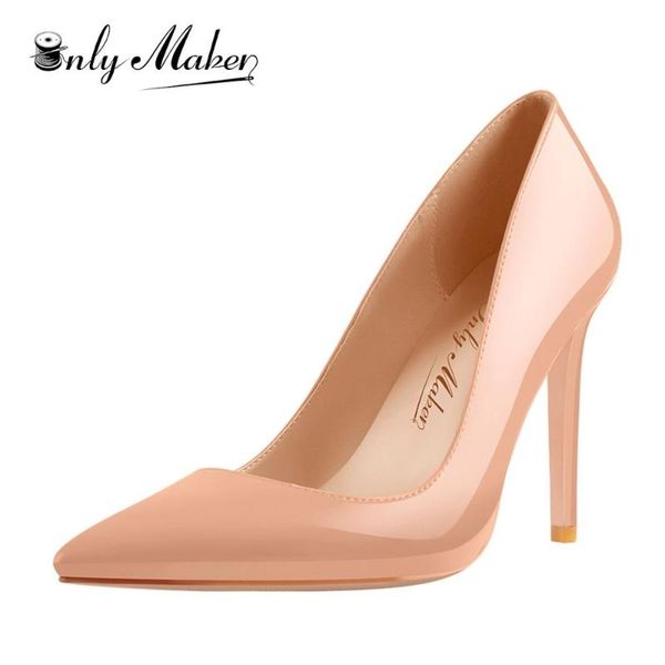 

dress shoes onlymaker women's classic slip on pumps pointed toe baby pink stilettos 4 inch elegant evening plus size us15, Black