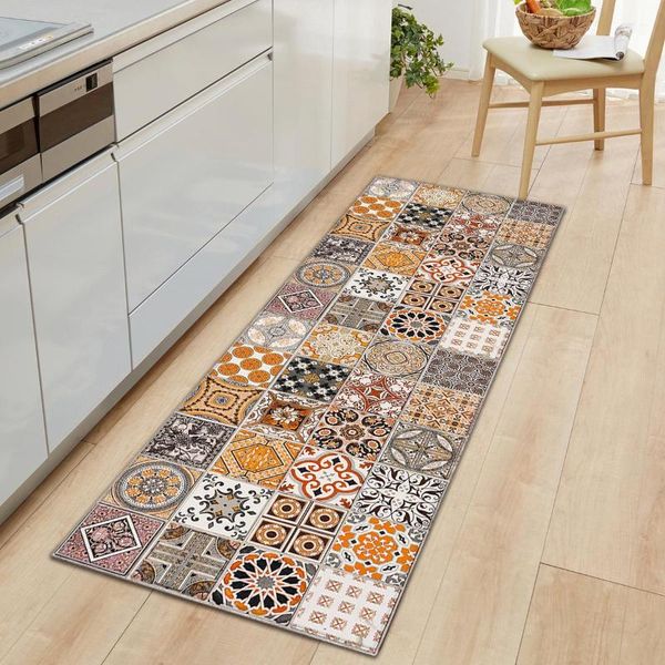 

carpets bohemia home kitchen carpet mats boho entrance door mat decor non-slip flannel anti-slip rug hallway