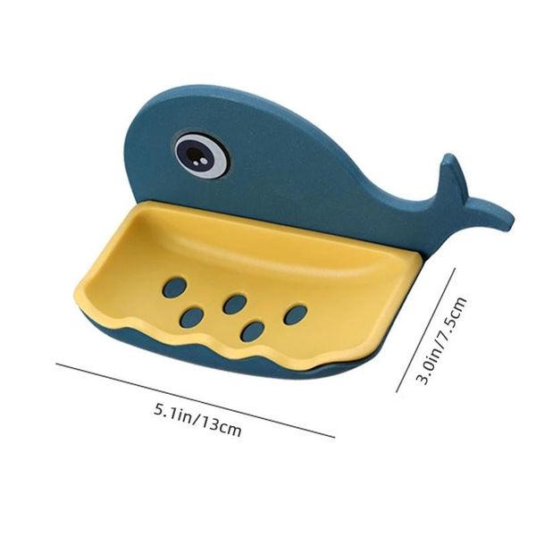 

soap dishes whale shaped plastic holder wall-mounted drain rack bathroom accessories storage shelf container dish
