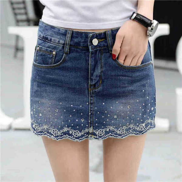 

women's shorts summer denim skirt women vintage embroidery jeans female fashion high waist jean feminino size 26-40 km75, White;black