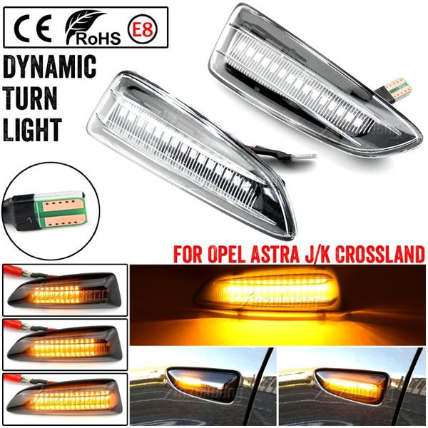 

dynamic turn signal light side marker lamp for vauxhall astra j k crossland x grandland insignia b zafira c led emergency lights