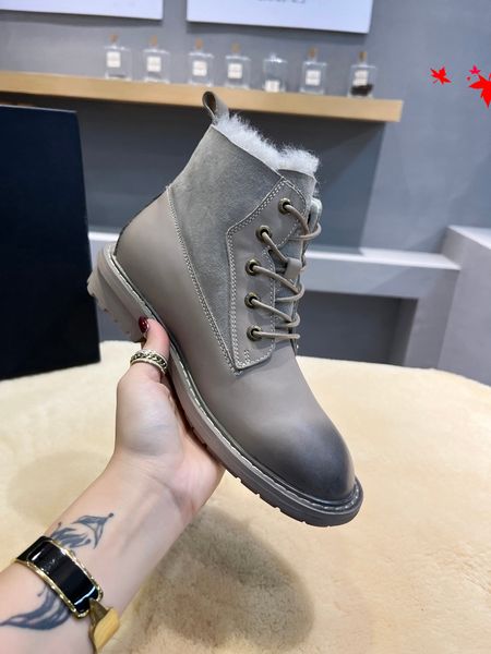 

women martin boots casual booties snow drop flat ankle boot wool travel bootiess new fashion luxury womens winter boots with logo and box si, Black