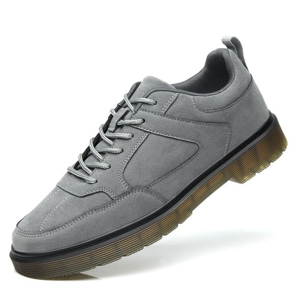 

men leather running shoes triple black brown grey fashion mens trainers outdoor sports sneakers walking runner shoe