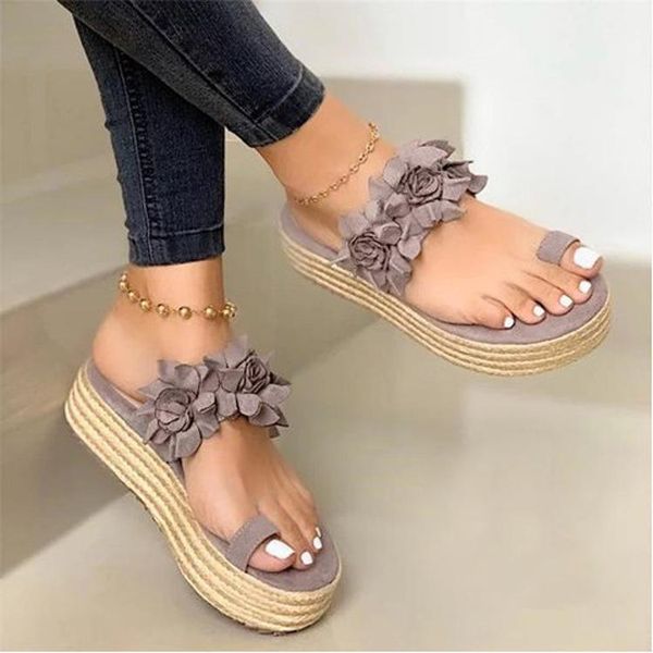 

women's waterproof platform fashionable sandals rope shoes zapatos mujer, Black
