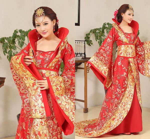 Palco desgaste luxo princesa fada real traje antigo chinês trajes de dança clássica hanfu tang dinastia tailing roupas221q