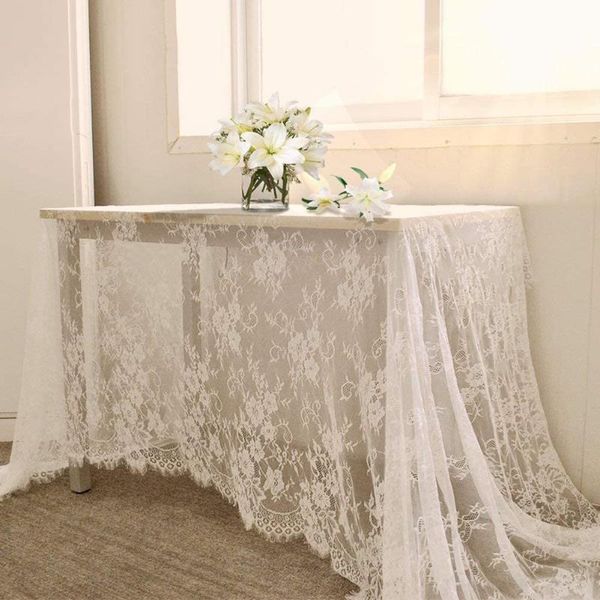 

table cloth lace tablecloth 150*300cm white wedding decoration