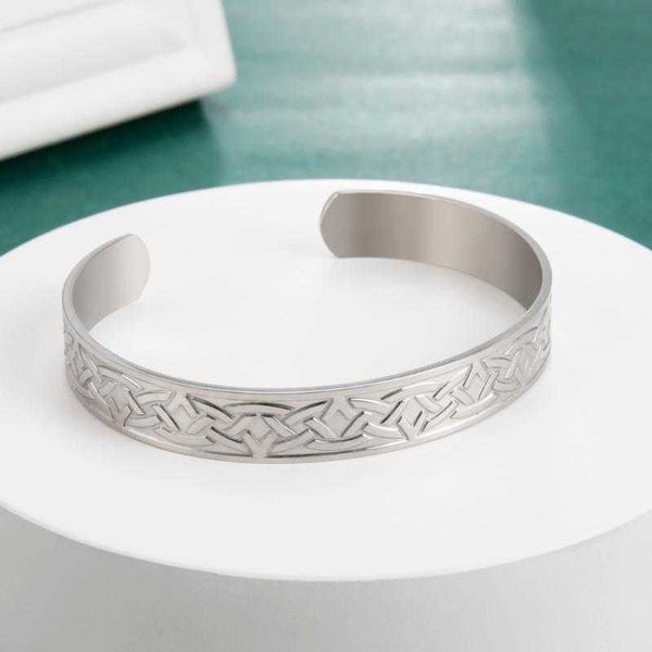 

bangle my shape celtics knot bangles for men women black stainless steel open cuff viking nordic bracelet vintage jewelry amulet