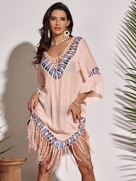 

fringe trim cover up i29w#, White;black