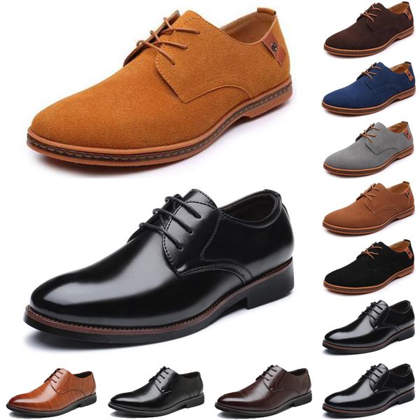 

2021 luxury men casual shoes black brown loafers outdoor flat slip on fashion mens trainers sneakers size 40-47 color45