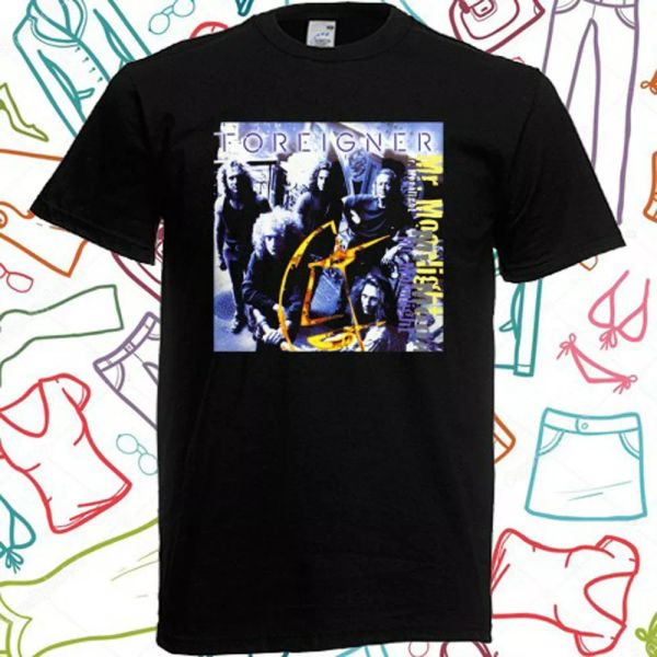 

foreigner mr. moonlight men's black t-shirt size s to 3xl, White;black