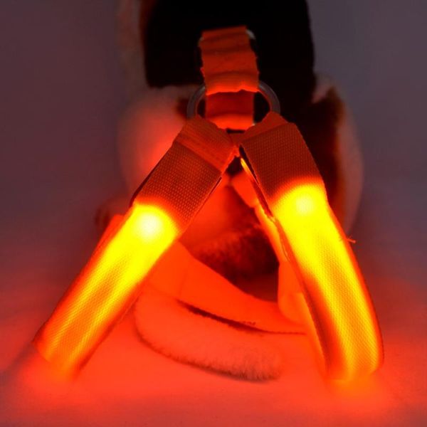 

chest harness led pet dog glow flashing light-up night safety for dogs pets b1 collars & leashes