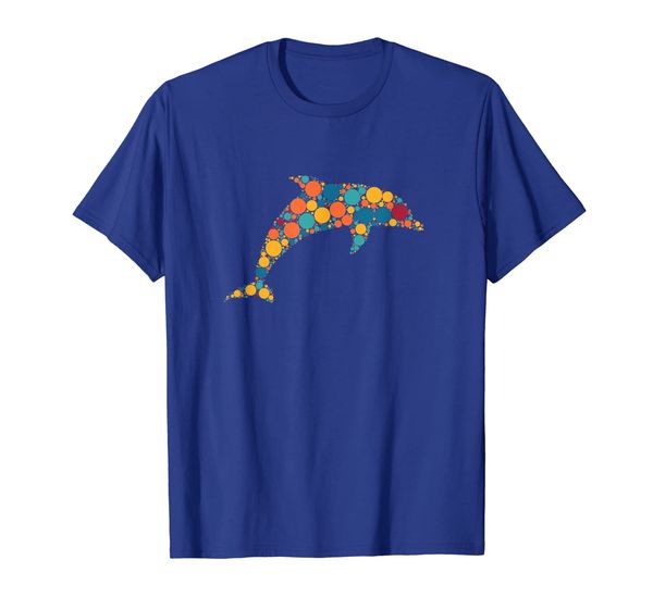 

Dots Dolphin Shirt Orange Red Teal Blue Dot Day Gifts T-Shirt, Mainly pictures