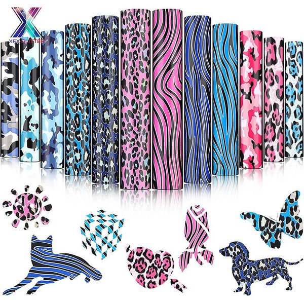 

window stickers xfx htv 25x30.5cm camouflage heat transfer t-shirt iron on tpu decorative film