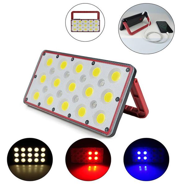 

rechargeable work light protable floodlight hunting camping lantern tent floodlights