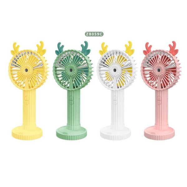 

electric fans 1pc mini antlers fan portable handheld usb rechargeable appliances deskair spray cooler outdoor random color
