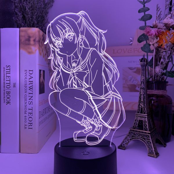 3D LED Night Light Anime Charlotte Nao Tomori для спальни декор на день рождения подарок ночной ламп Шарлотта Nao Tomori Light