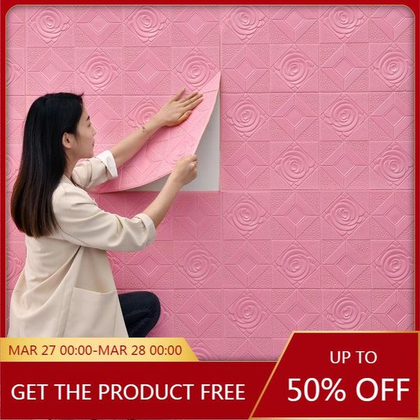 

wallpapers wallpaper self-adhesive 3d wall stickers bedroom living room warm full-shop tv background decorative ceiling