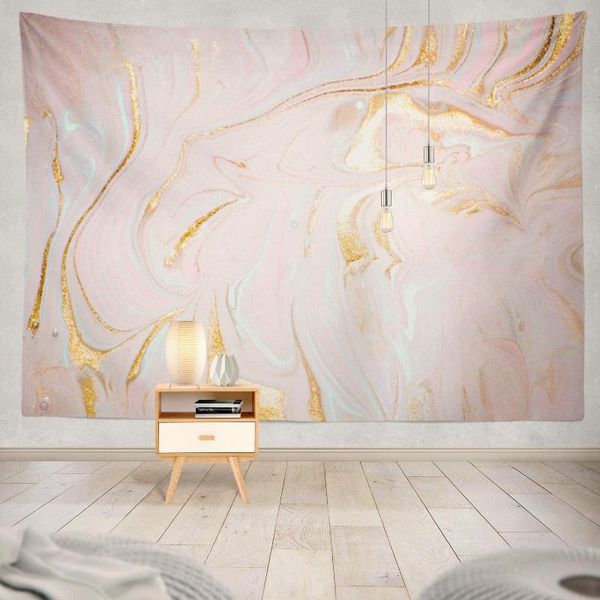 

tapestries pink glitter marble gold galaxy wall hanging tapestry trippy blanket house decoration bedroom bohemian decor baphomet