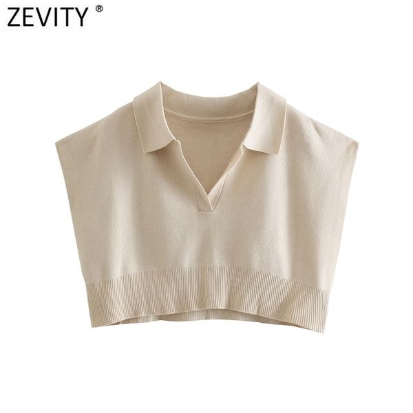 

women fashion turn down collar solid short knitting sweater ladies sleeve casual sweaters chic crop sw834 210420, White;black