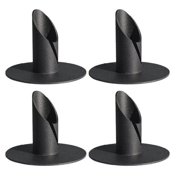 

candle holders 2/4pcs black taper candles base candlestick decorations for living room dining table decoration modern art classical design