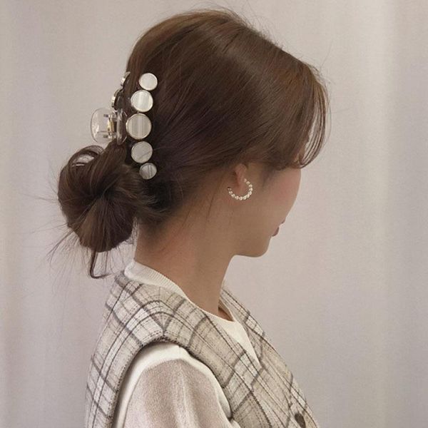 

hair clips & barrettes woman classic big fashion crab girls accessories hairpins female ornament hairgrip, Golden;silver