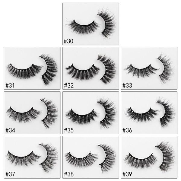 

false eyelashes 20 pairs fake lashes reusable faux mink fluffy volume