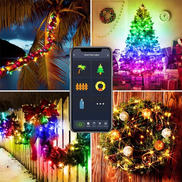 

strips 5m 10m led stirp 12v globe fairy lights rgb strip year smart tuya waterproof for room christmas decoration