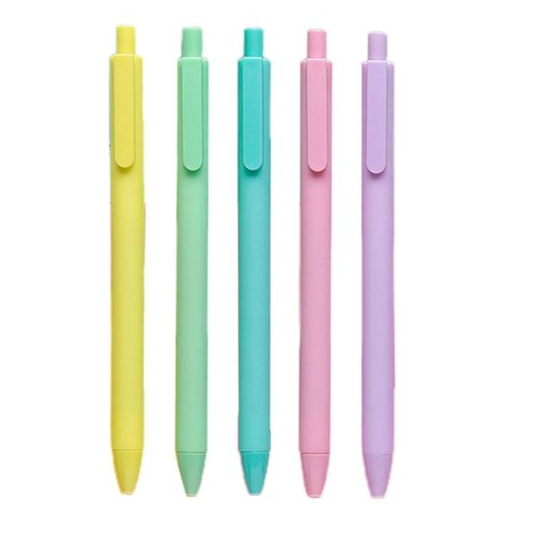 

gel pens 5 pcs retractable black pen refillable set wax sealed regular refill